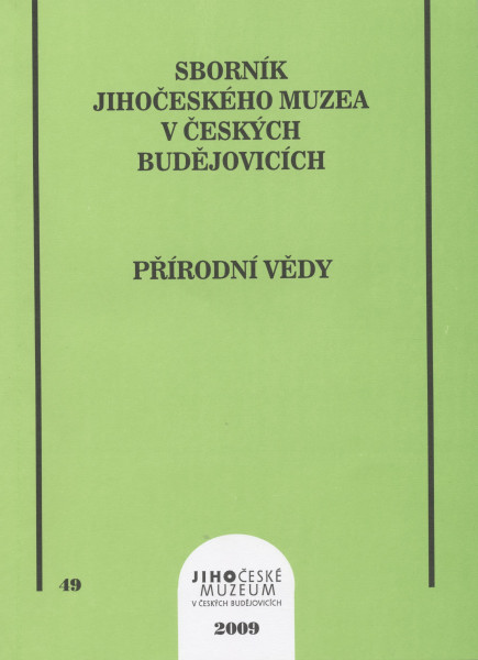 Sborník Jihočeského muzea v Českých Budějovicích, Přírodní vědy, 49/2009